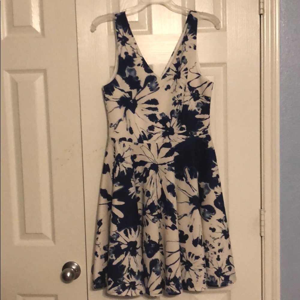 Blue and white flower dress